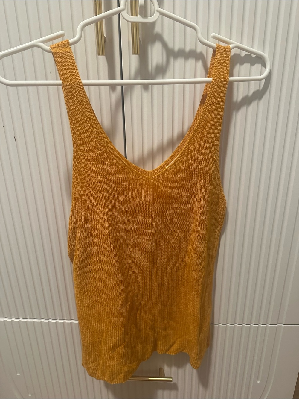 Double Zero Golden Mustard Knit Tank Top